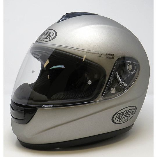 Premier casque intégral de moto modèle Monza en fibre mono gris BM