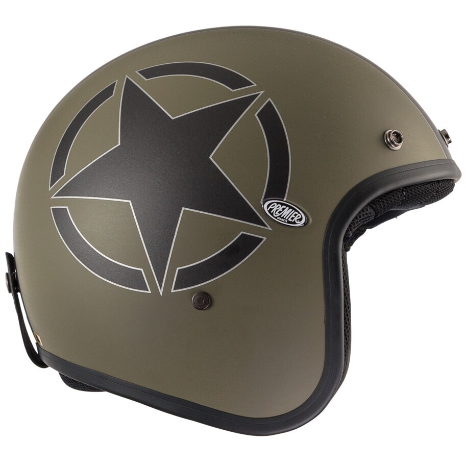 Premier Custom Jet Motorcycle Helmet CLASSIC STAR MILY BM