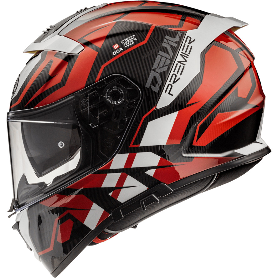 Premier Integral Motorcycle Helmet DEVIL JC 92 Red White