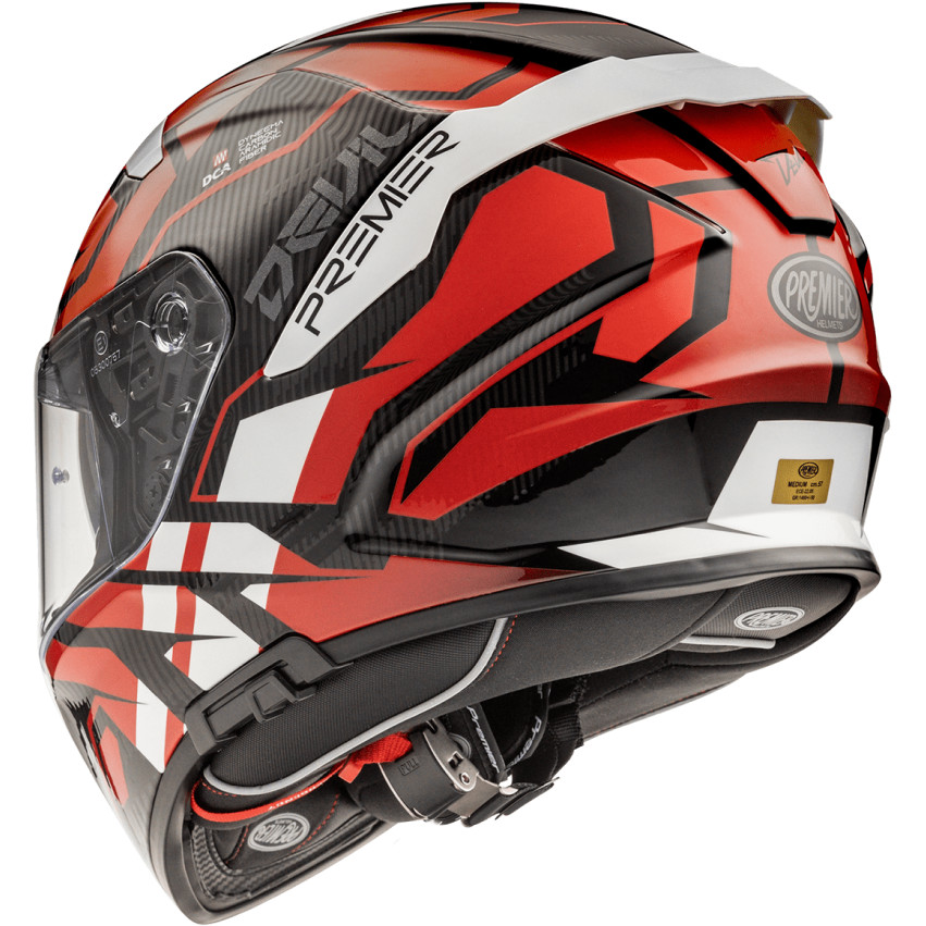 Premier Integral Motorcycle Helmet DEVIL JC 92 Red White