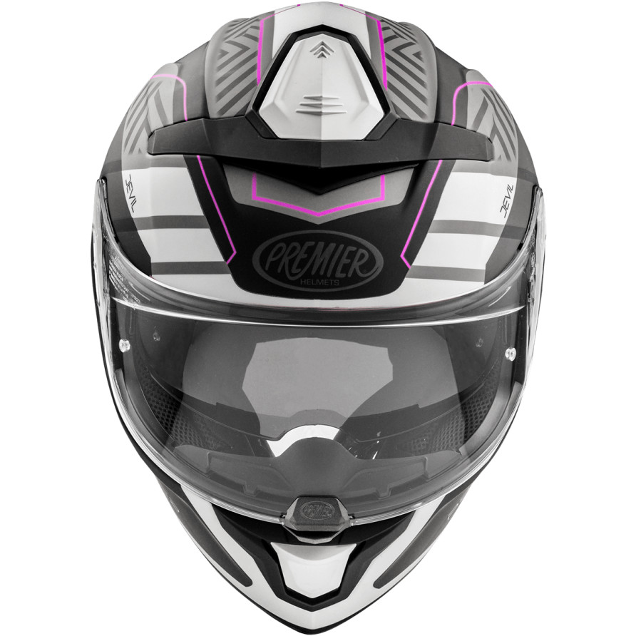 Premier Integral Motorcycle Helmet DEVIL SZ 18 BM Matt Black Pink