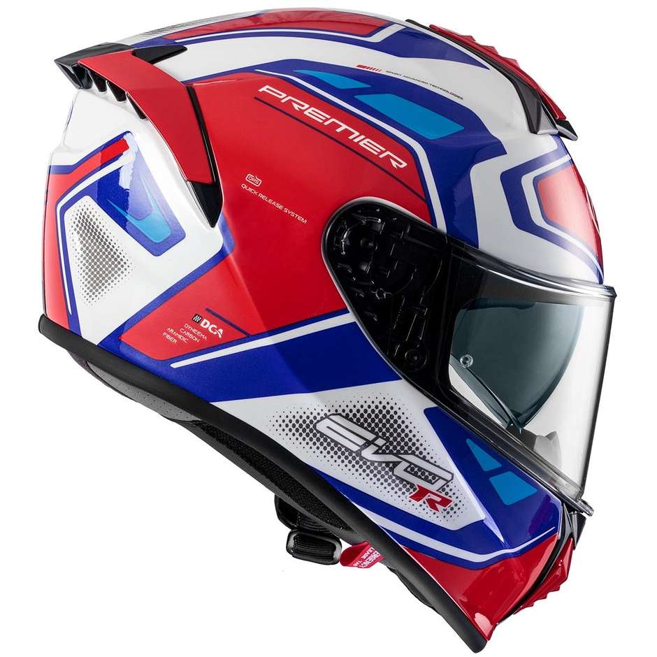 Premier Integral Motorcycle Helmet EVOLUTION RR13 White Red Blue