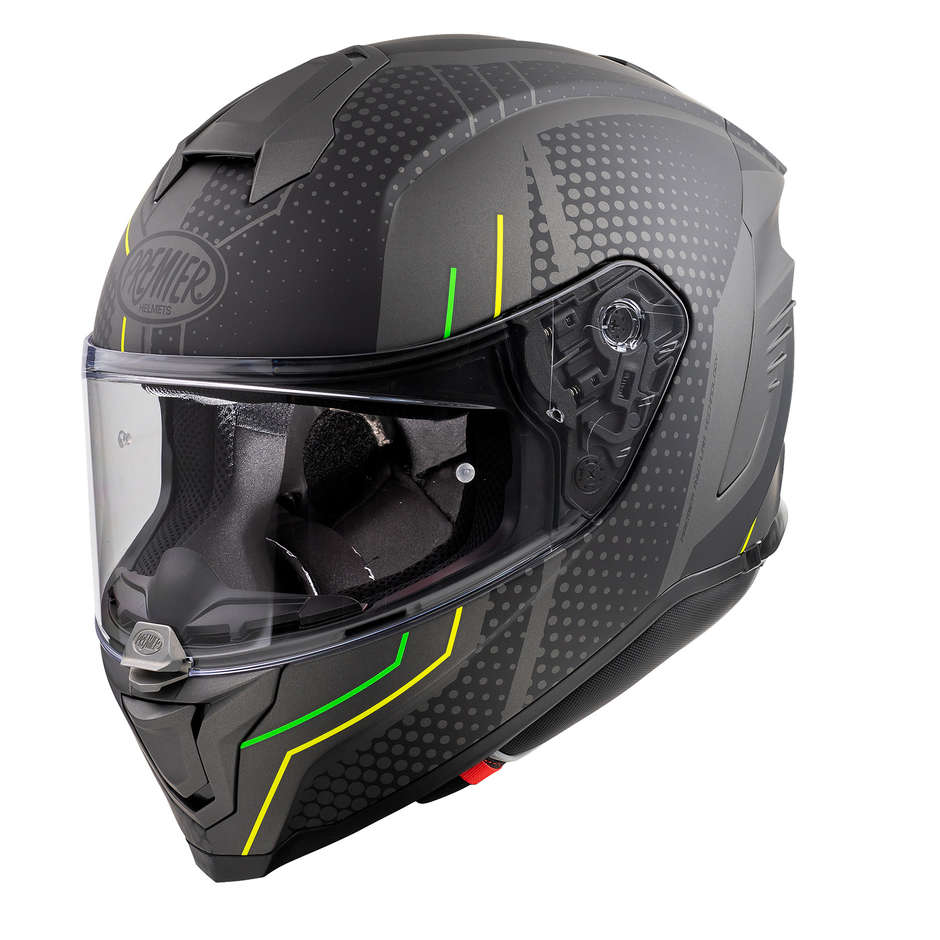 Premier Integral Motorcycle Helmet HYPER BP6 BM Matt Black Green