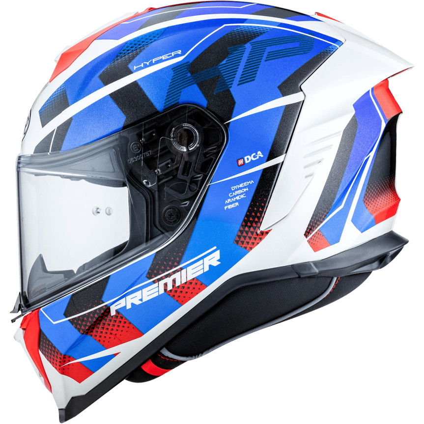 Premier Integral Motorcycle Helmet HYPER HP12 White Blue Red