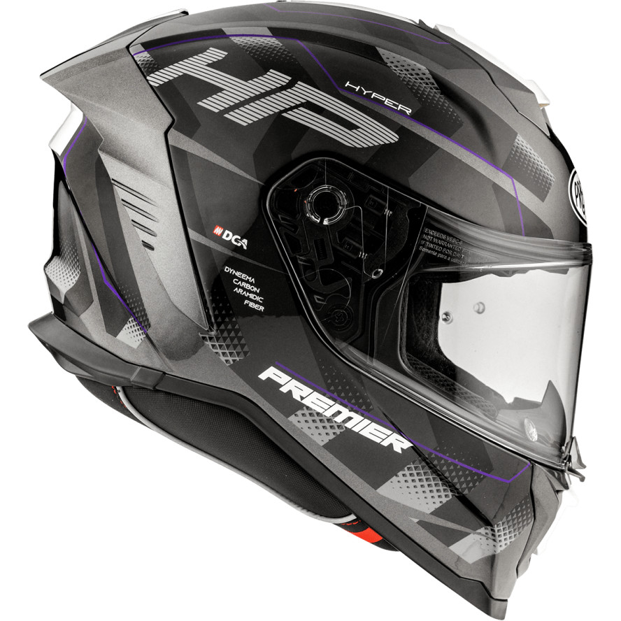 Premier Integral Motorcycle Helmet HYPER HP18 Black Purple
