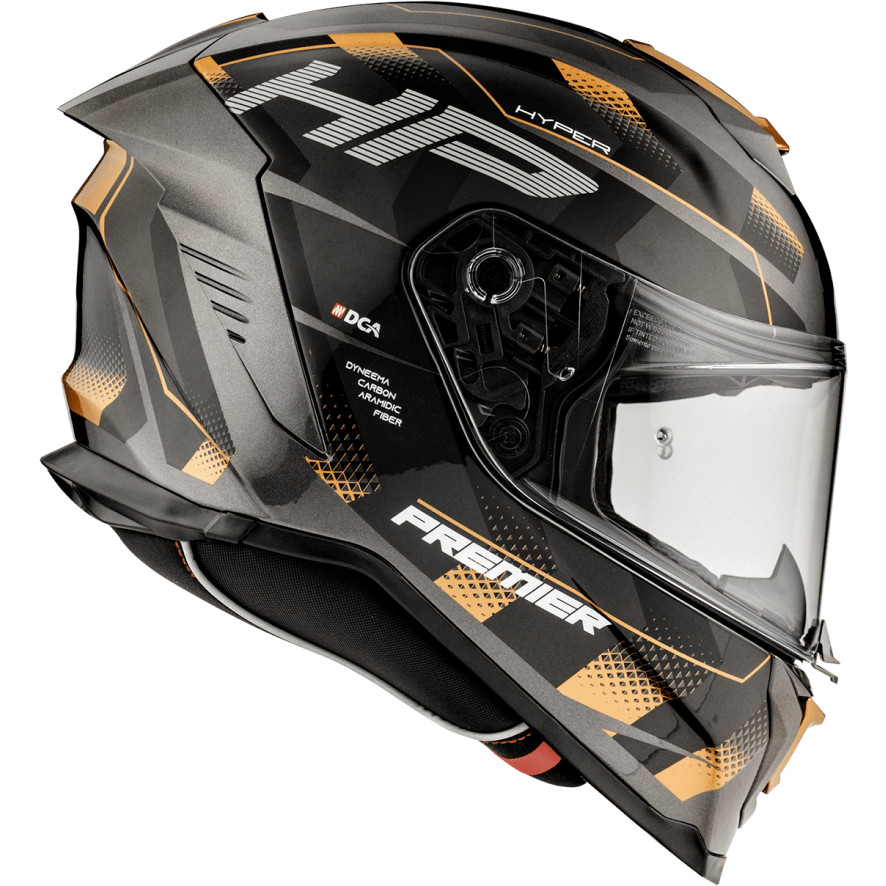 Premier Integral Motorcycle Helmet HYPER HP19 Black Gold