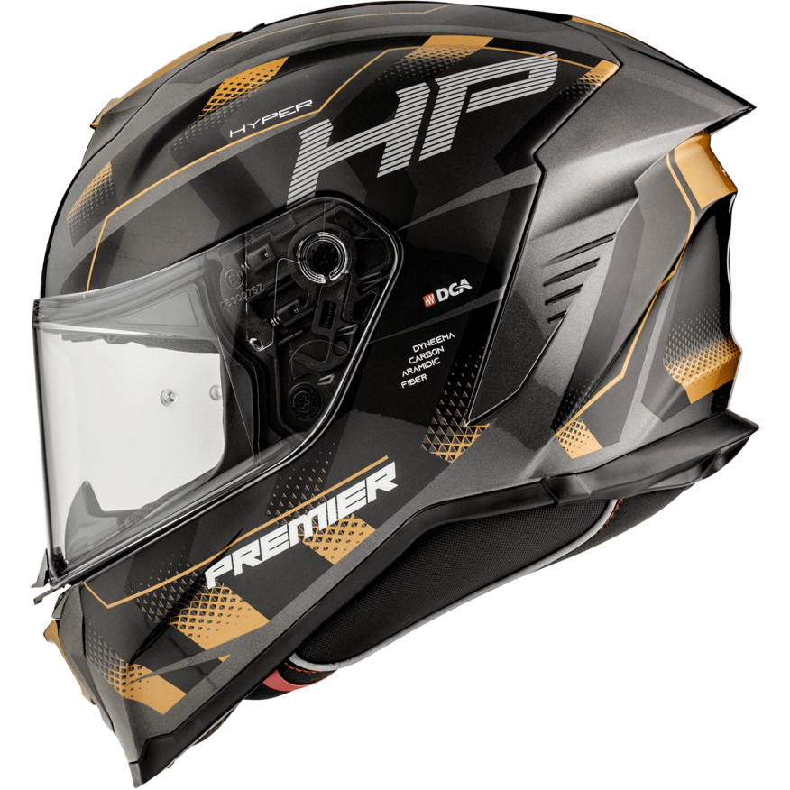 Premier Integral Motorcycle Helmet HYPER HP19 Black Gold