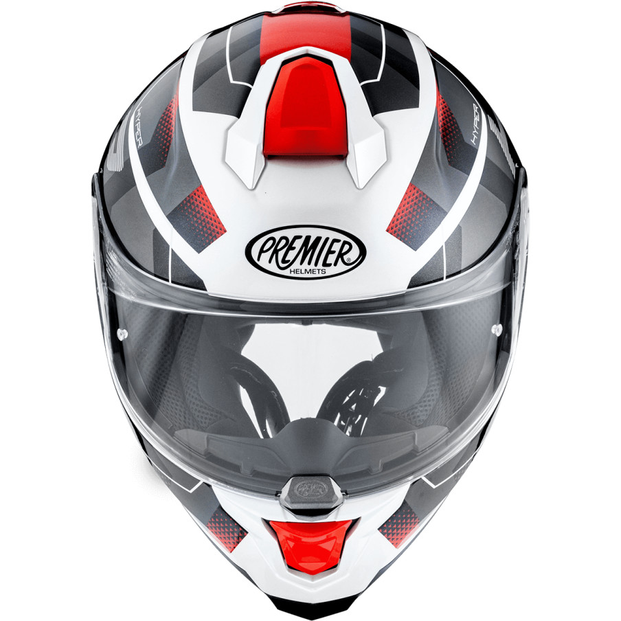Premier Integral Motorcycle Helmet HYPER HP2 White Red