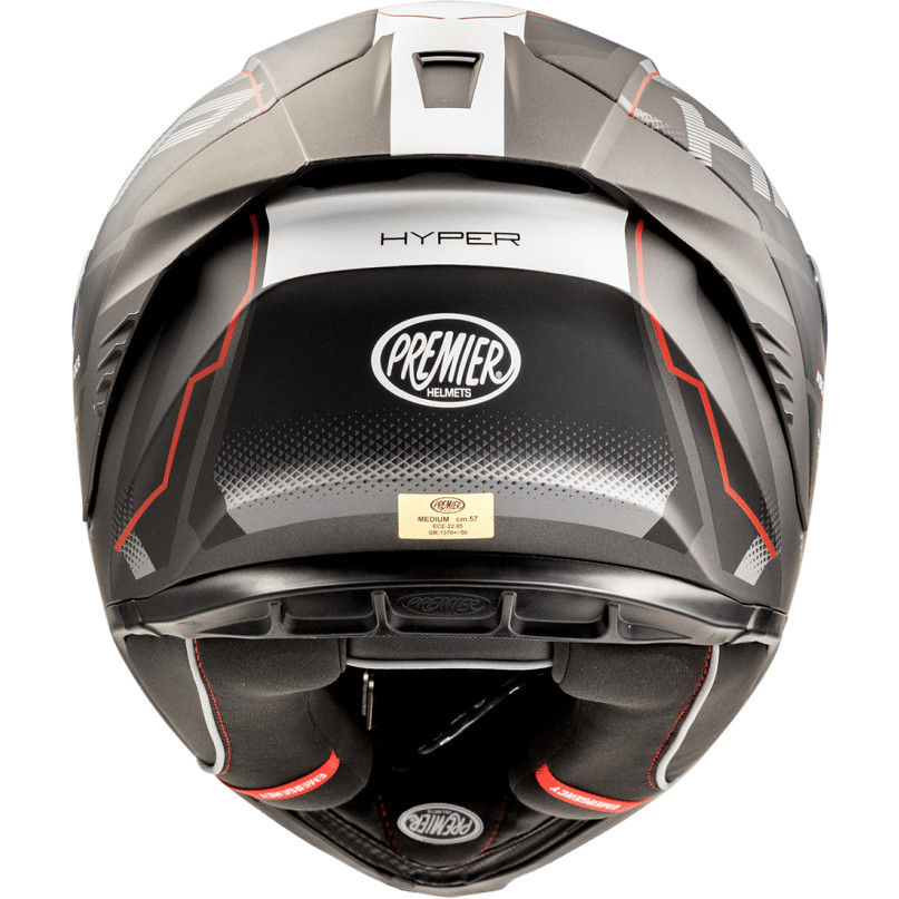 Premier Integral Motorcycle Helmet HYPER HP92 BM Black Red Matt