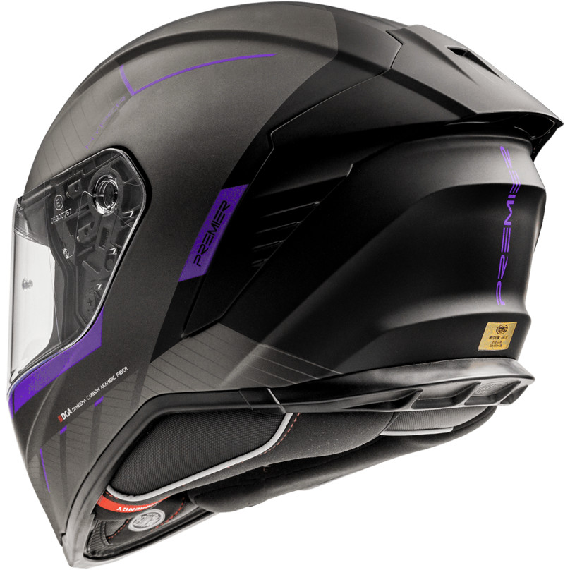 Premier Integral Motorcycle Helmet HYPER RS18 BM Matt Black Purple