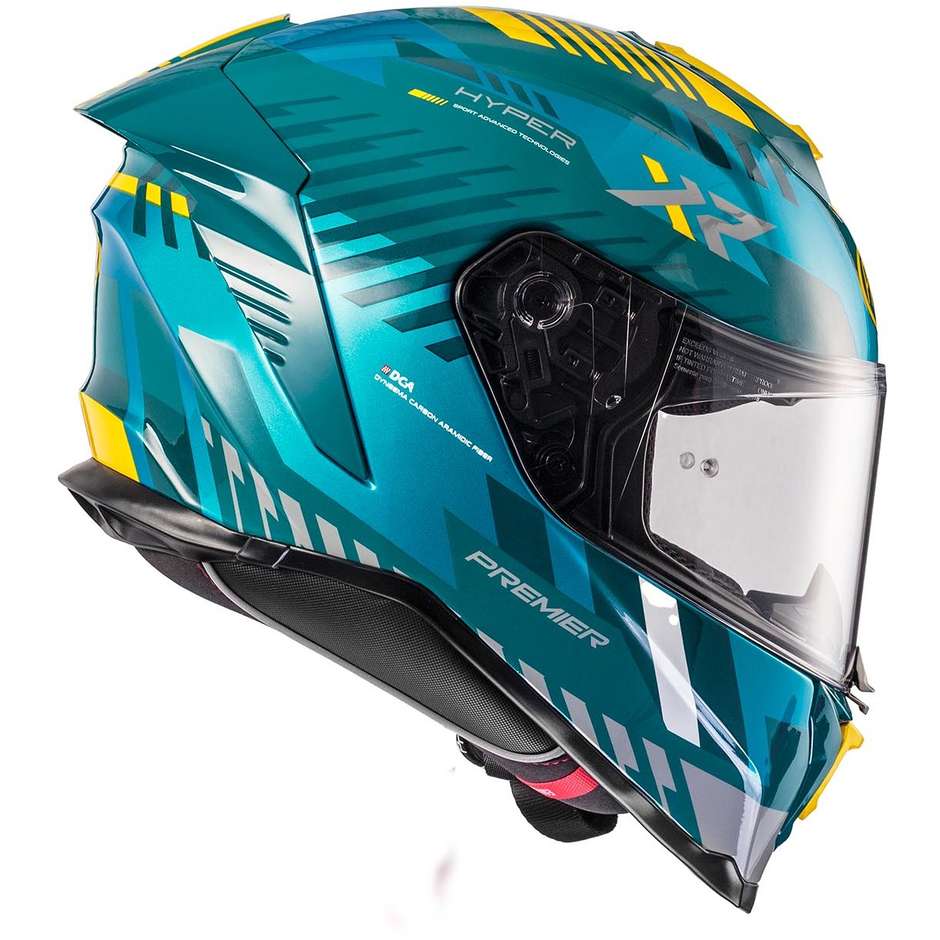 Premier Integral Motorcycle Helmet HYPER XR21 Blue Yellow