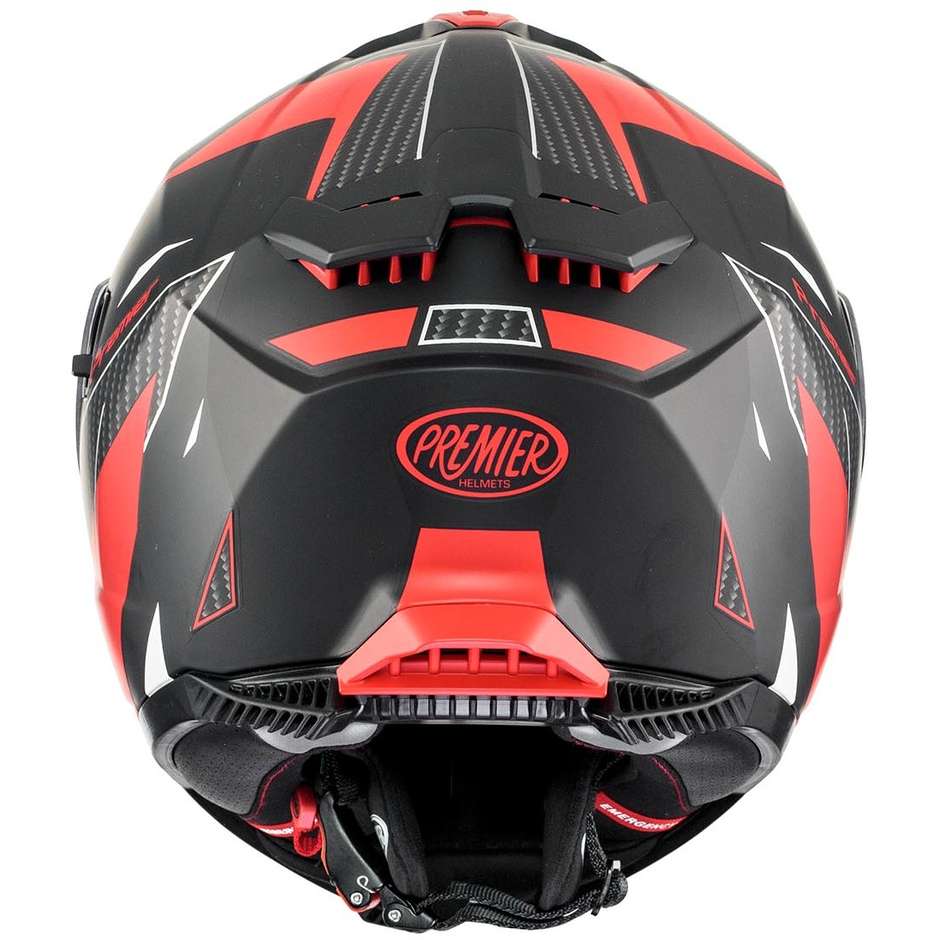 Premier Integral Motorcycle Helmet TYPHOON RS92BM Matt Black Red