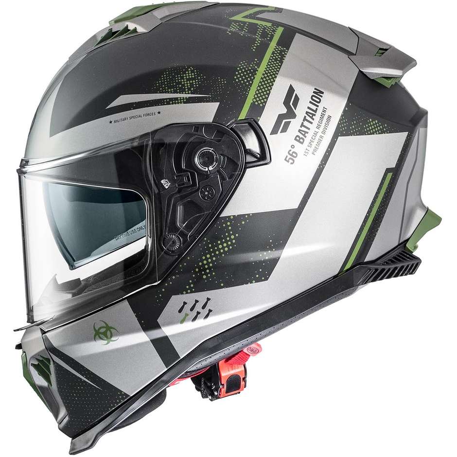 Premier Integral Motorradhelm TYPHOON BA MILY BM Matt Grau Gelb
