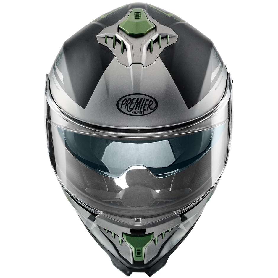 Premier Integral Motorradhelm TYPHOON BA MILY BM Matt Grau Gelb