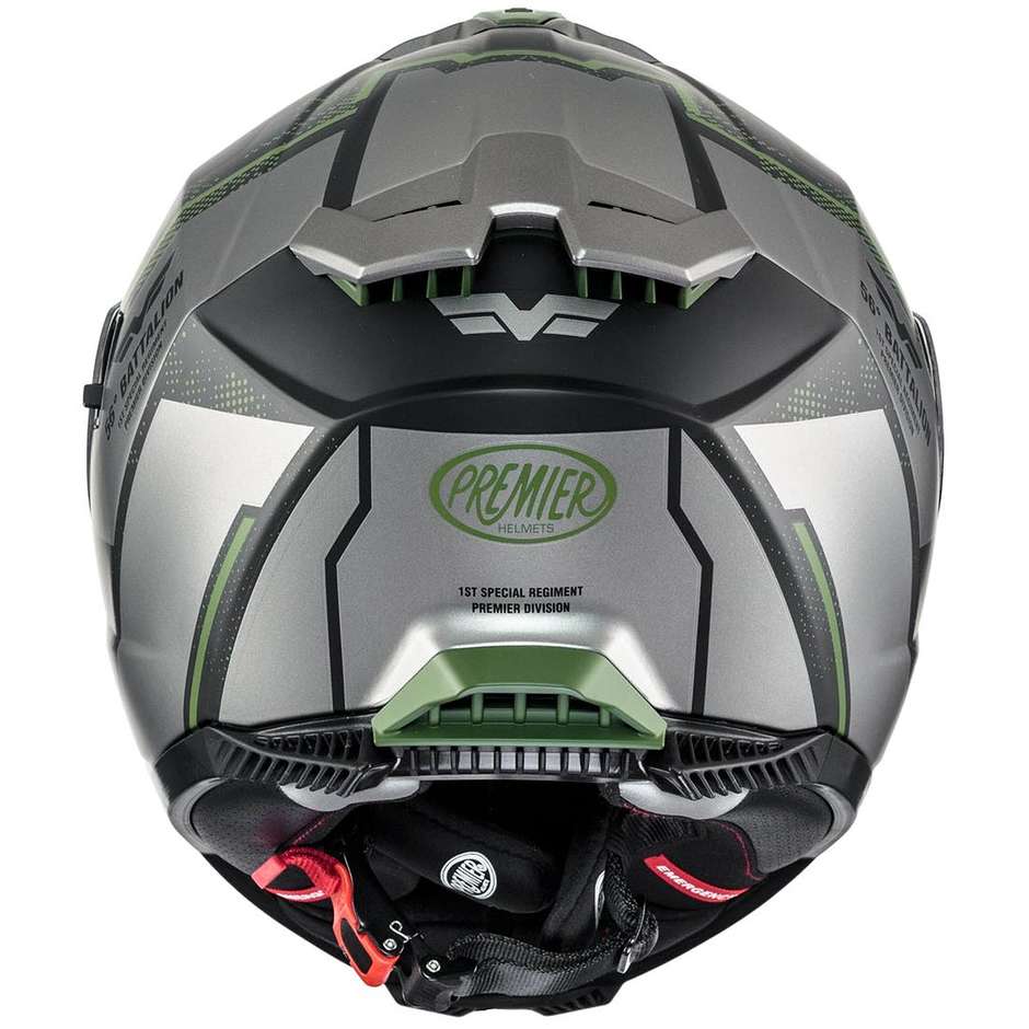 Premier Integral Motorradhelm TYPHOON BA MILY BM Matt Grau Gelb