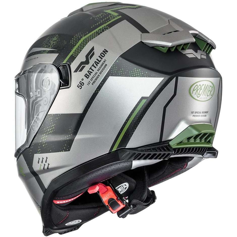 Premier Integral Motorradhelm TYPHOON BA MILY BM Matt Grau Gelb