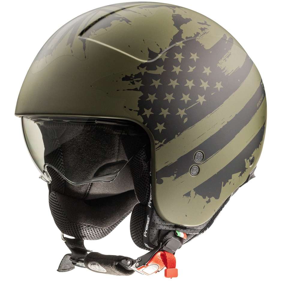Premier Jet Motorcycle Helmet ROCKER AM MILY BM