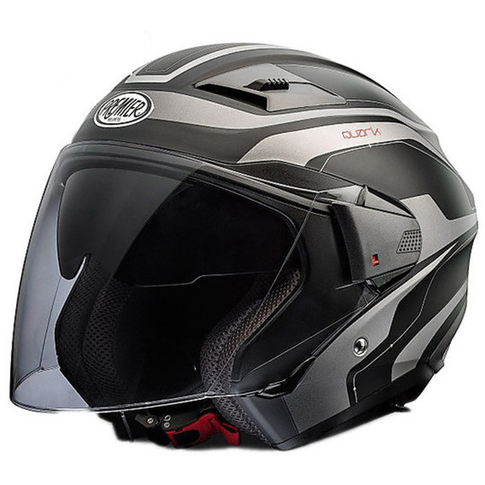 Premier Jet Motorcycle Helmet Visor Dopia Bliss Black-Silver