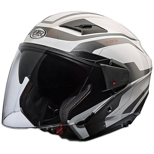 Premier Jet Motorcycle Helmet Visor White Bliss Dopia