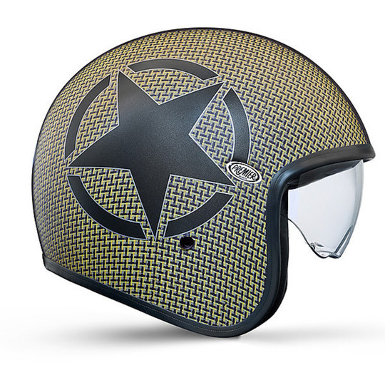 Premier Jet Vintage Motorcycle Helmet Carbon-Bm