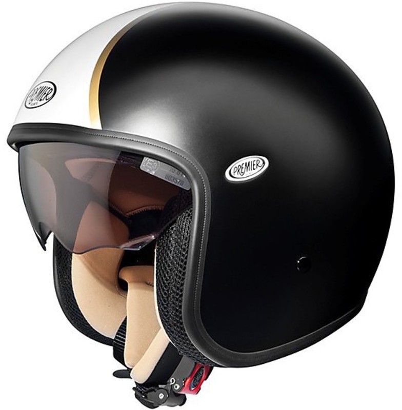 Premier Jet Vintage Motorcycle Helmet with visor Integrated Fiber Matte