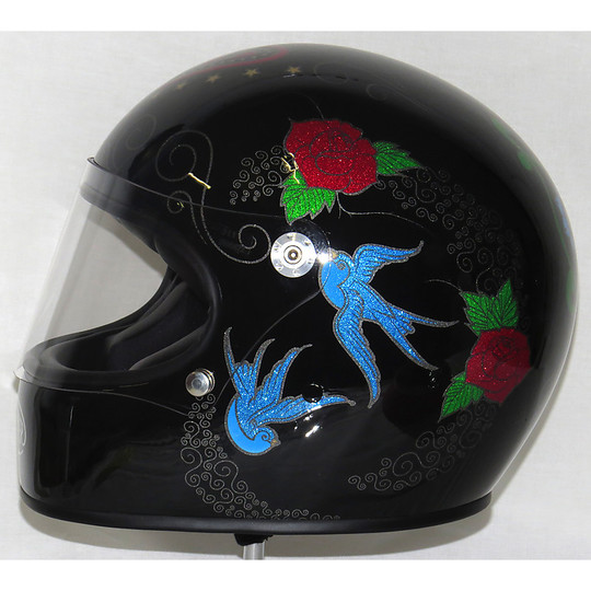 Premier Trophy Integral Motorcycle Helmet 70s Style Multi SKM 19
