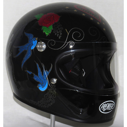 Premier Trophy Integral Motorcycle Helmet 70s Style Multi SKM 19