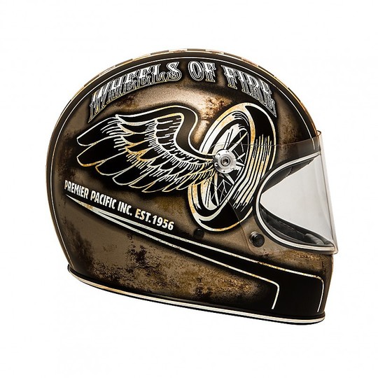 Premier Trophy Integral Motorcycle Helmet 70s Style OP 9 BM Matt