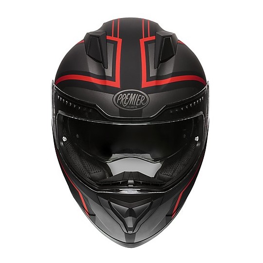 Premier VYRUS ND92 BM casque de moto intégral noir rouge mat