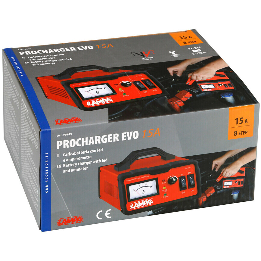 Procharger Evo 15A 12/24V Motorrad-Batterieladegerät
