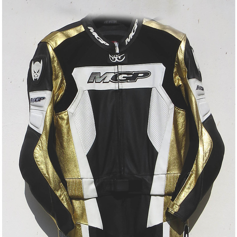 Professional Leather Motorcycle Overalls Arlen Ness Divisible LS2 202 Black Gold For Sale Online