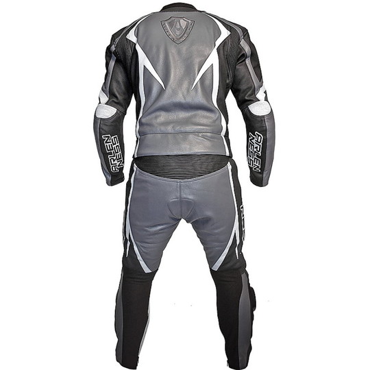 Professional Leather Motorcycle Overalls Divisible Berik LS2 9185 Black Grey For Sale Online