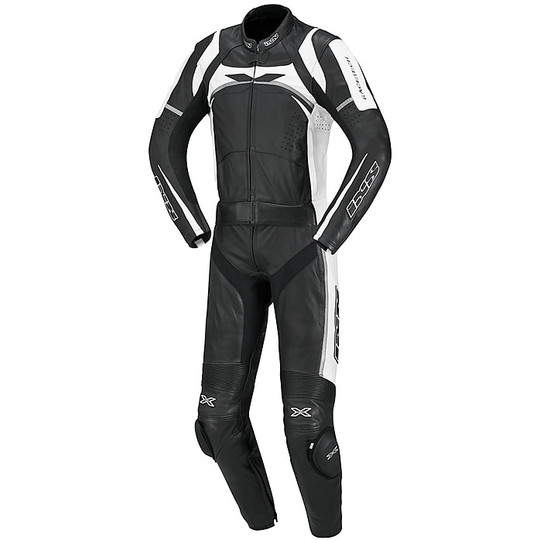 Professional Leather Motorcycle Suit Divisible 2pc. Ixs Camaro Nero