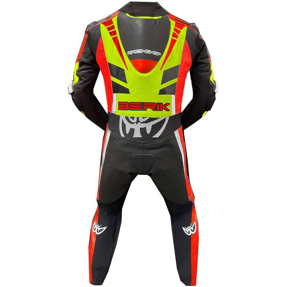 Professional Motorcycle Leather Suit Berik 2.0 Ls1-171334SP Valencia Black Red Yellow Fluo