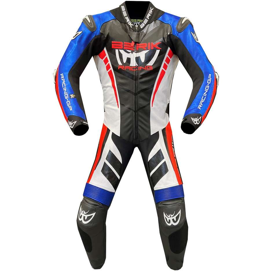 Professional Motorcycle Leather Suit Berik 2.0 Ls1-171334SP Valencia Black White Red Fluo Blue