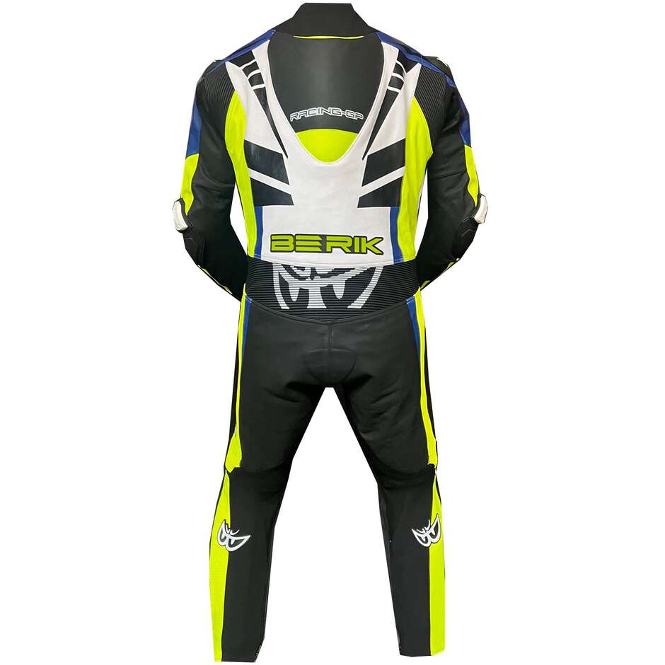 Professional Motorcycle Leather Suit Berik 2.0 Ls1-171334SP Valencia Black White Yellow Fluo Blue