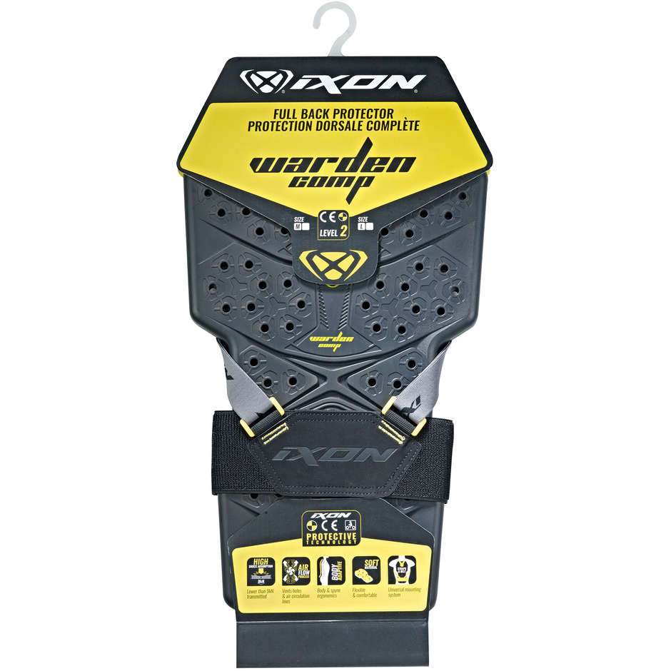 Protecteur dorsal technique moto Ixon WARDEN Noir Niveau 2