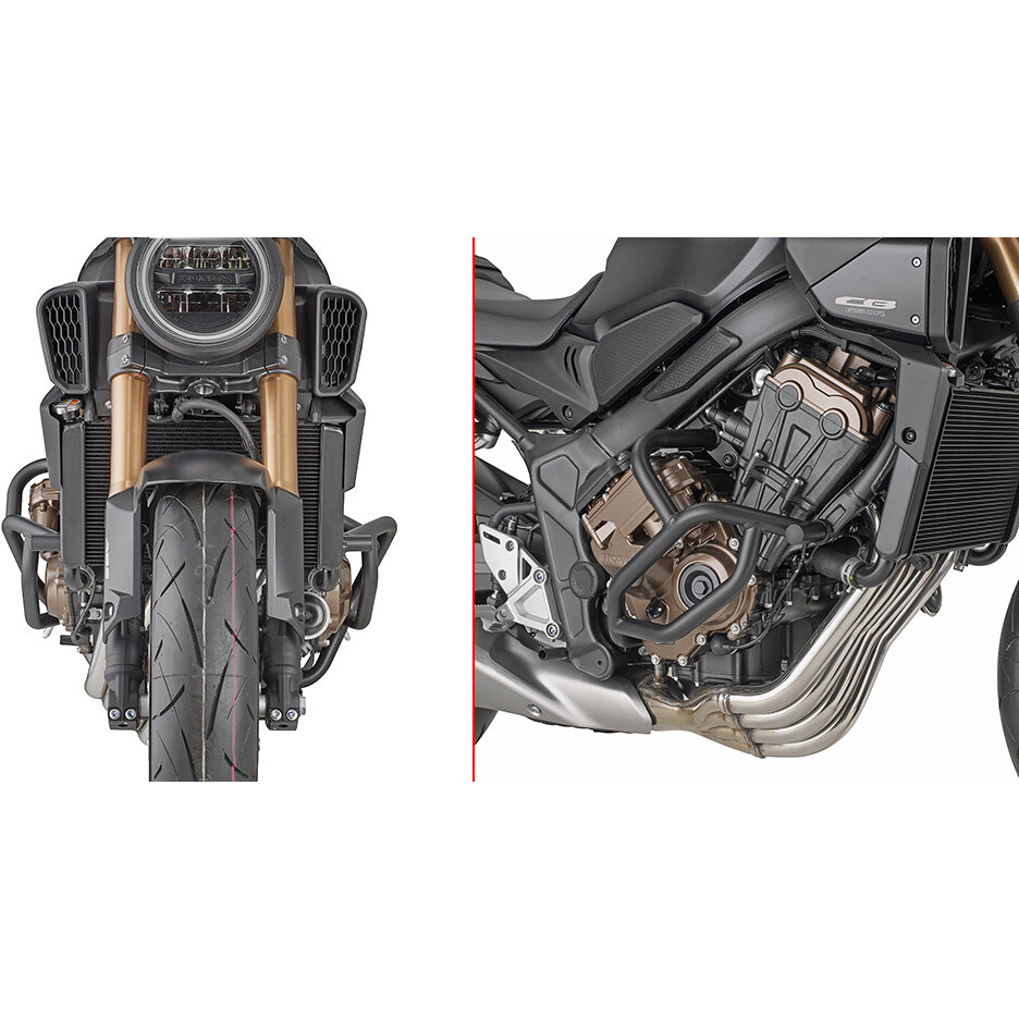 Protection moteur tubulaire spécifique Givi TN1185 noire pour HONDA CB 650 R (24 > 26)