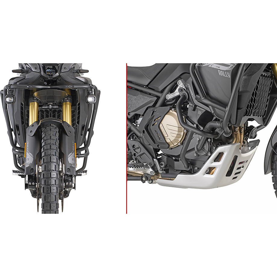 Protection moteur tubulaire spécifique Givi TN9264 noire pour VOGE VALICO 800 RALLY (25 > 26)