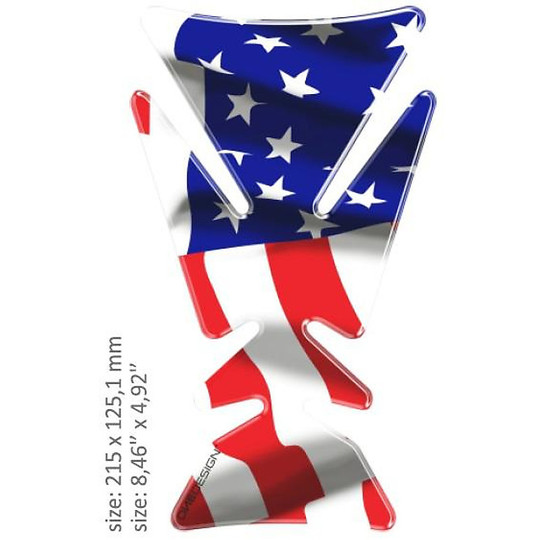 Protezione Adesiva Per Serbatoio Print In Resina Modello Flag Bandiera Americana