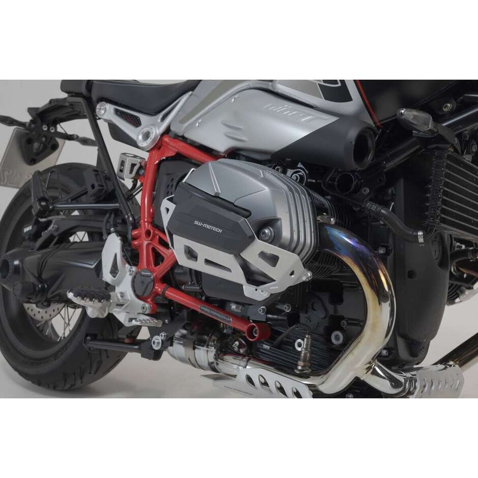 Protezione Del Cilindro Argento / Nero Sw-Motech MSS.07.653.10002/S Per Modelli BMW R nineT, R 12