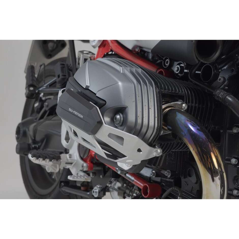 Protezione Del Cilindro Argento / Nero Sw-Motech MSS.07.653.10002/S Per Modelli BMW R nineT, R 12