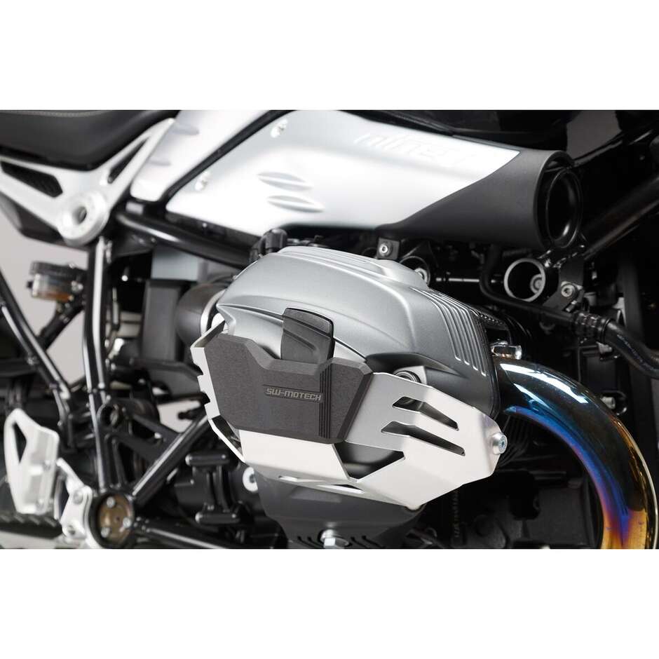 Protezione Del Cilindro Argento / Nero Sw-Motech MSS.07.754.10000/S Per BMW R1200 R / GS / Adv, R nineT