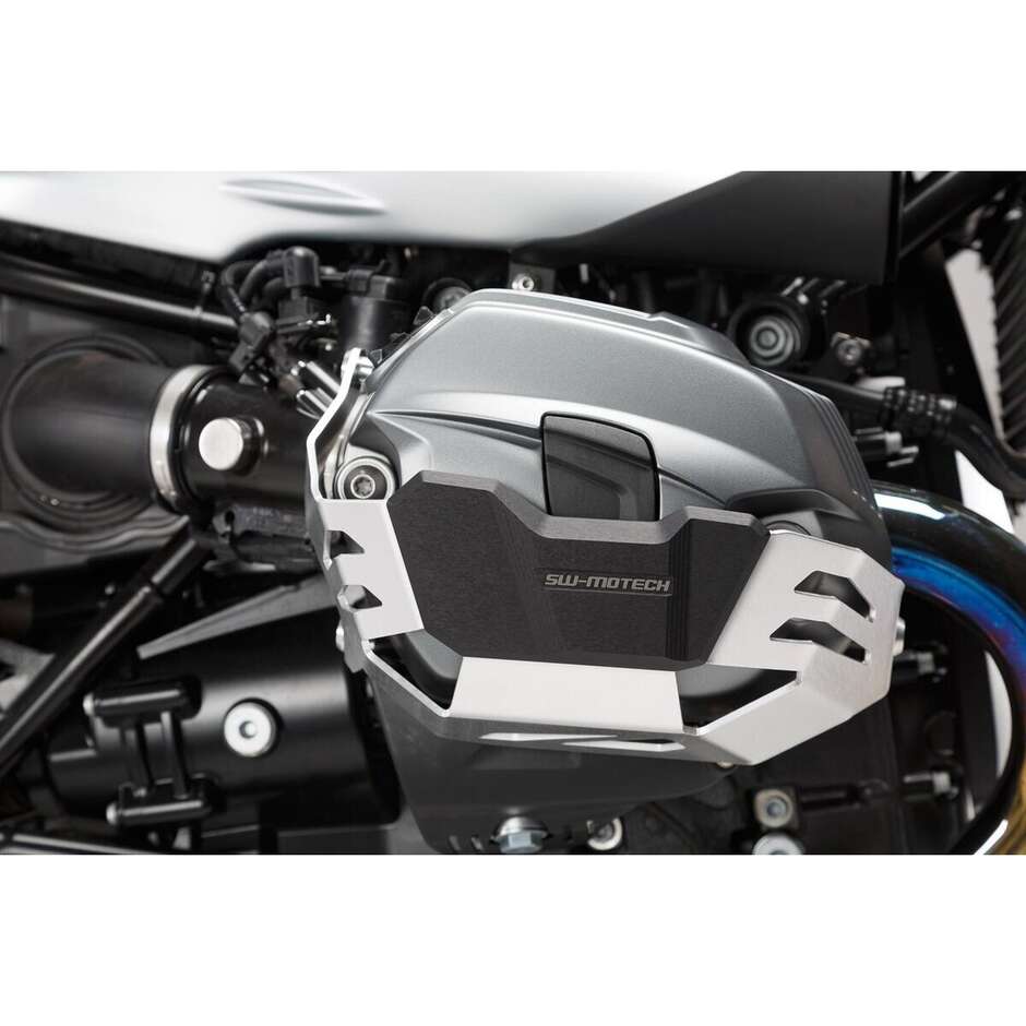 Protezione Del Cilindro Argento / Nero Sw-Motech MSS.07.754.10000/S Per BMW R1200 R / GS / Adv, R nineT