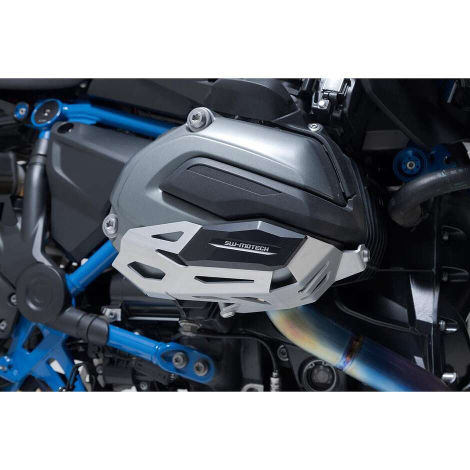 Protezione Del Cilindro Nero / Argento Sw-Motech MSS.07.781.10202 Per Modelli BMW R 1200 (12-18)