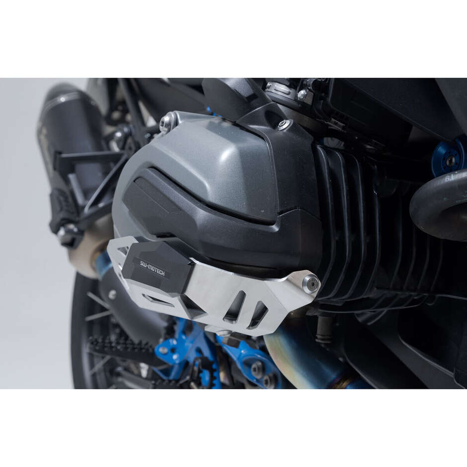 Protezione Del Cilindro Nero / Argento Sw-Motech MSS.07.781.10202 Per Modelli BMW R 1200 (12-18)