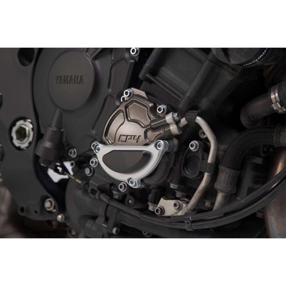 Protezione Del Coperchio Del Vano Motore Argento / Nero Sw-Motech MSS.06.564.10000 Per Yamaha MT-10 / SP (16-)