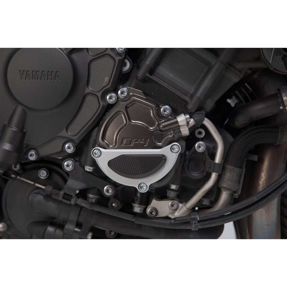 Protezione Del Coperchio Del Vano Motore Argento / Nero Sw-Motech MSS.06.564.10000 Per Yamaha MT-10 / SP (16-)