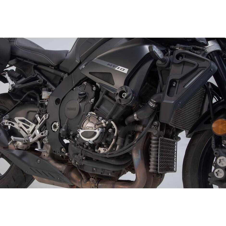 Protezione Del Coperchio Del Vano Motore Argento / Nero Sw-Motech MSS.06.564.10000 Per Yamaha MT-10 / SP (16-)
