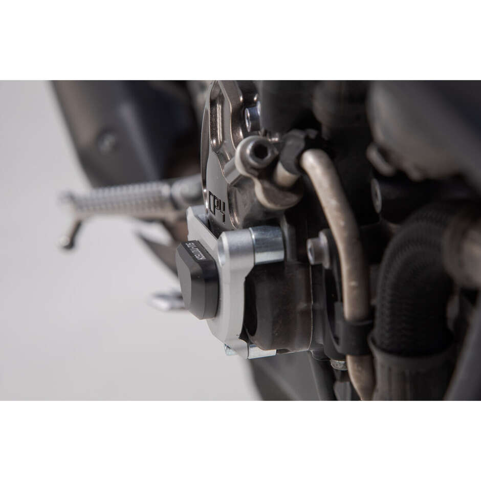 Protezione Del Coperchio Del Vano Motore Argento / Nero Sw-Motech MSS.06.564.10000 Per Yamaha MT-10 / SP (16-)